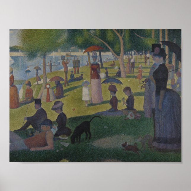 Georges Seurat - A Söndag på La Grande Jatte Poster (Framsidan)