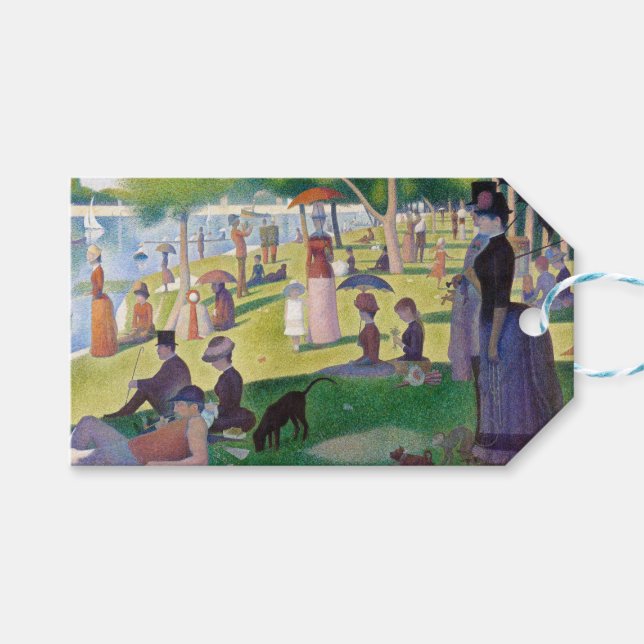 Georges Seurat - A Söndag på La Grande Jatte Presentetikett (Framsidan (Horisontell))
