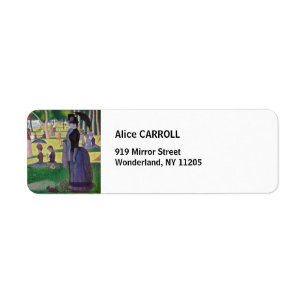 Georges Seurat - A Söndag på La Grande Jatte Returadress Etikett