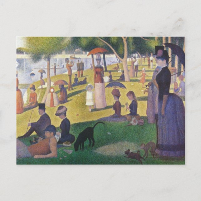 Georges Seurat - A Söndag på La Grande Jatte Vykort (Framsida)