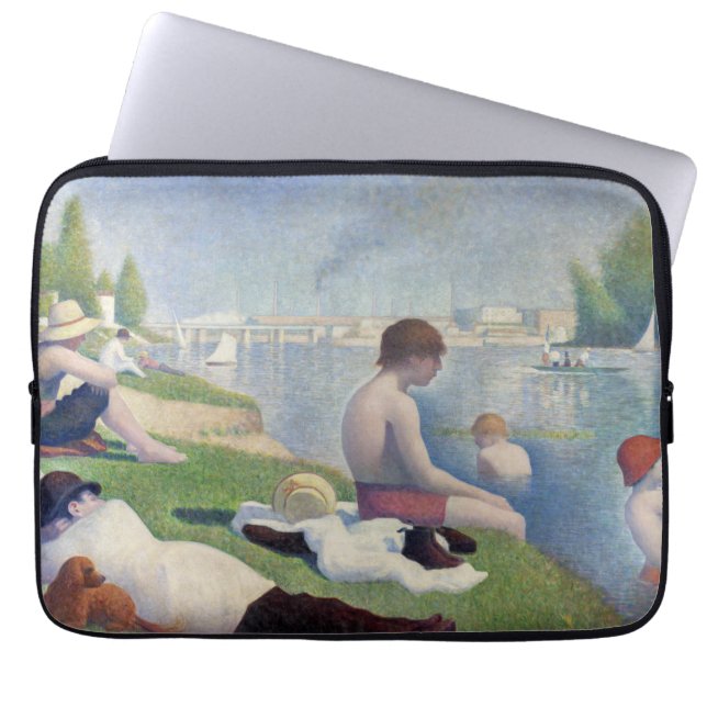 Georges Seurat - Badande vid Asnieres Laptop Fodral (Framsidan)