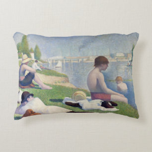 Georges Seurat - Badande vid Asnieres Prydnadskudde