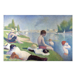 Georges Seurat - Bathers at Asnieres Fototryck