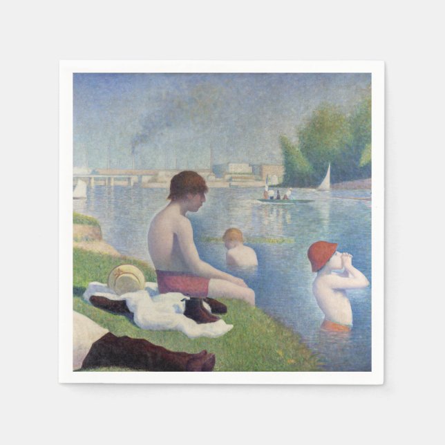 Georges Seurat - Bathers at Asnieres Pappersservett (Framsidan)