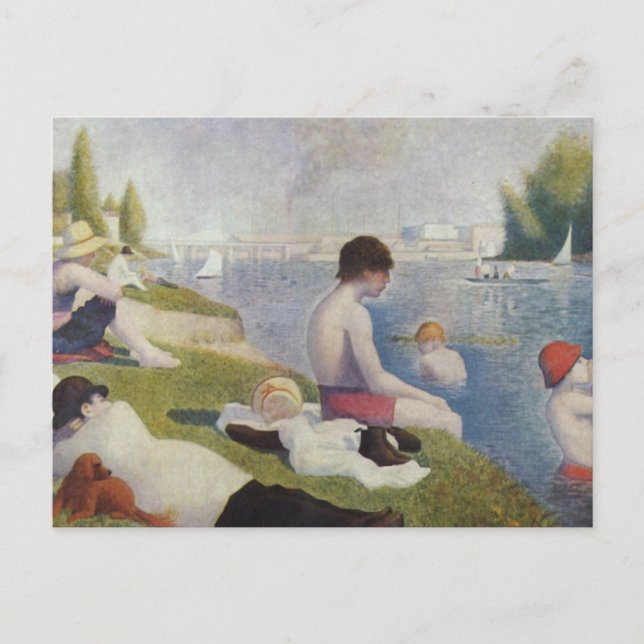 Georges Seurat - Bathers at Asnieres Vykort (Framsida)