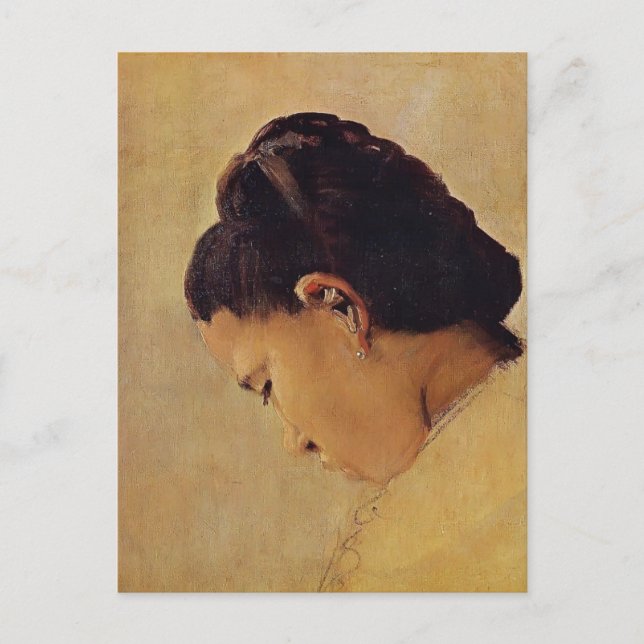 Georges Seurat - Chef för en flicka Vykort (Framsida)