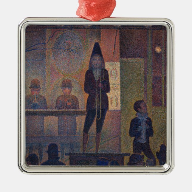 Georges Seurat - Circus Slideshow Julgransprydnad Metall (Framsidan)
