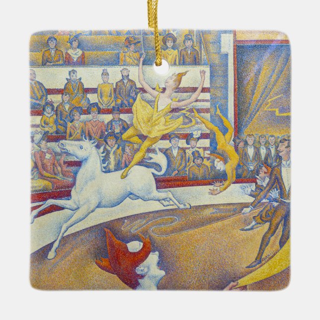 Georges Seurat - Cirkus Julgransprydnad Keramik (Framsida)