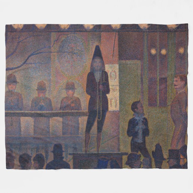 Georges Seurat - Cirkusföreställning Fleecefilt (Framsidan (Horisontell))