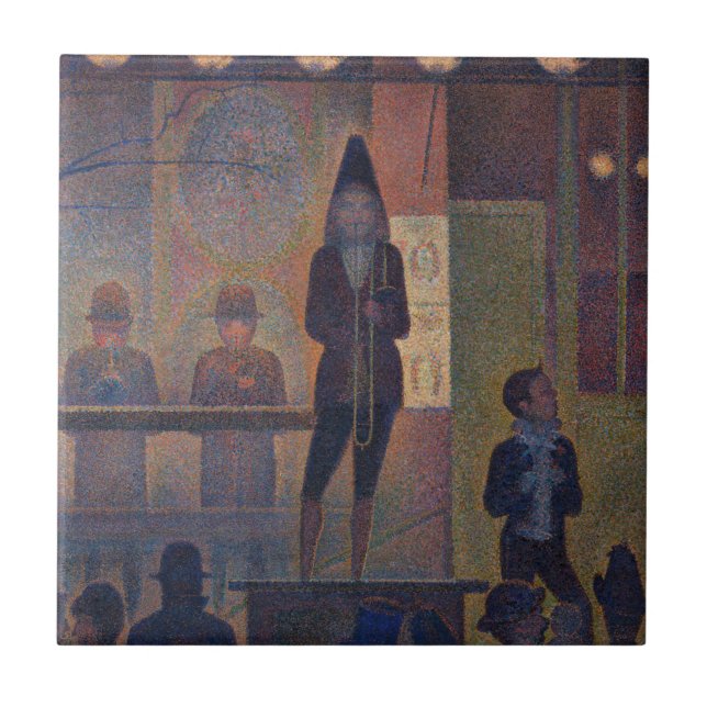 Georges Seurat - Cirkusföreställning Kakelplatta (Framsidan)