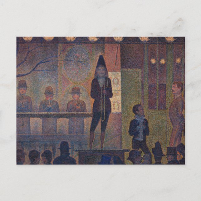 Georges Seurat - Cirkusföreställning Vykort (Framsida)