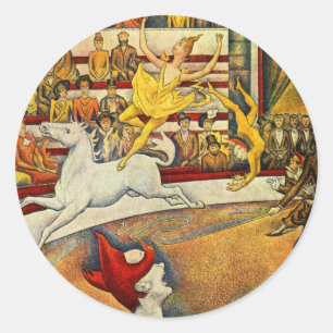 Georges Seurat - Der Zirkus - Circus Runt Klistermärke