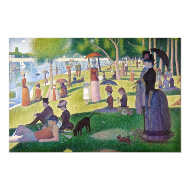 Georges Seurat - En söndag på La Grande Jatte Fototryck (Framsidan)