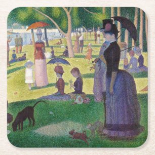 Georges Seurat - En söndag på La Grande Jatte Underlägg Papper Kvadrat