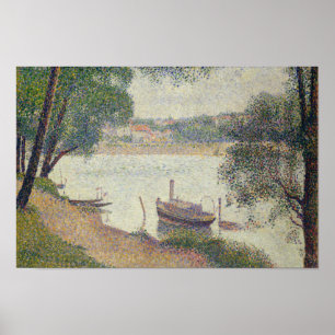Georges Seurat - Grått Weather, Grande Jatte Poster