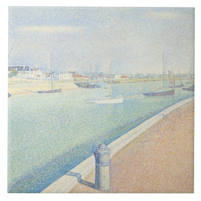 Georges Seurat - Gravelines kanal Kakelplatta (Framsidan)