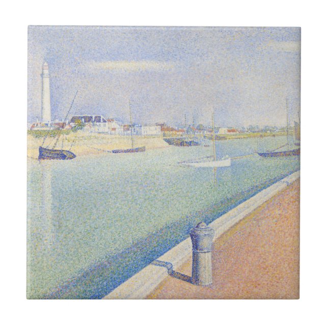 Georges Seurat - Gravelines kanal Kakelplatta (Framsidan)