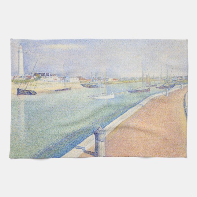 Georges Seurat - Gravelines kanal Kökshandduk (Horisontell)