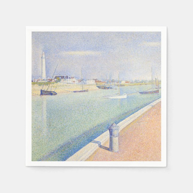 Georges Seurat - Gravelines kanal Pappersservett (Framsidan)