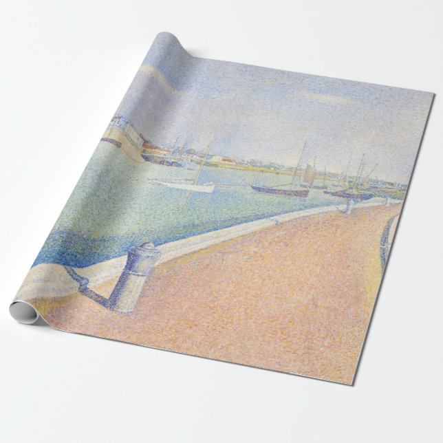 Georges Seurat - Gravelines kanal Presentpapper (Utrullad)