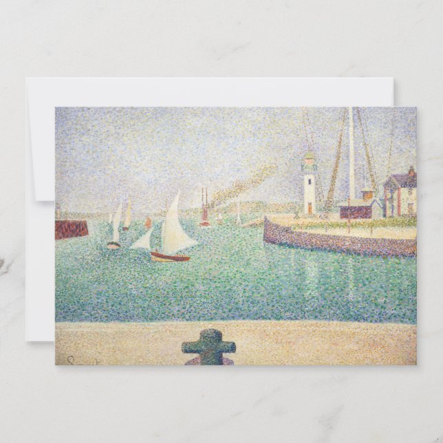 Georges Seurat - Intrance of the Port of Honfleur Inbjudningar (Framsida)