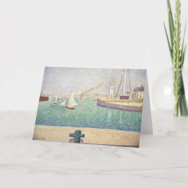 Georges Seurat - Intrance of the Port of Honfleur Kort (Framsida)