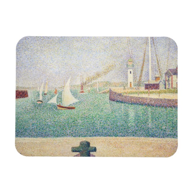 Georges Seurat - Intrance of the Port of Honfleur Magnet (Horisontell)