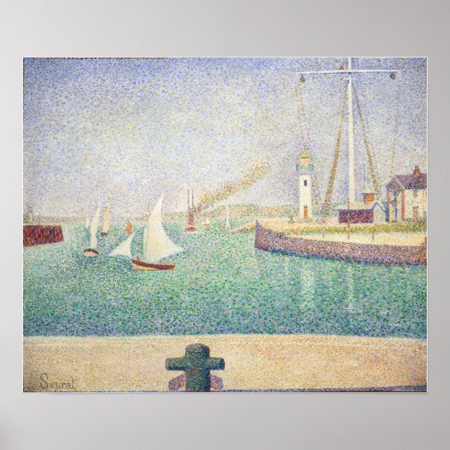 Georges Seurat - Intrance of the Port of Honfleur Poster (Framsidan)