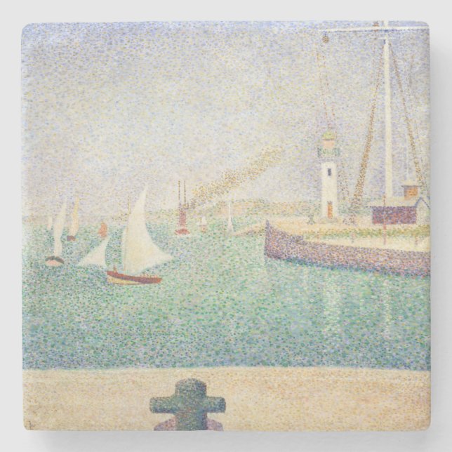 Georges Seurat - Intrance of the Port of Honfleur Stenunderlägg (Framsidan)
