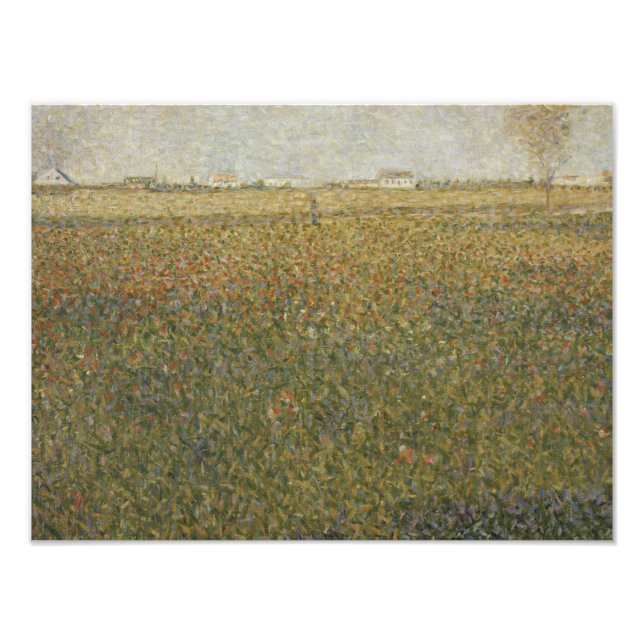 Georges Seurat - La Luzerne, Saint-Denis Fototryck (Framsidan)