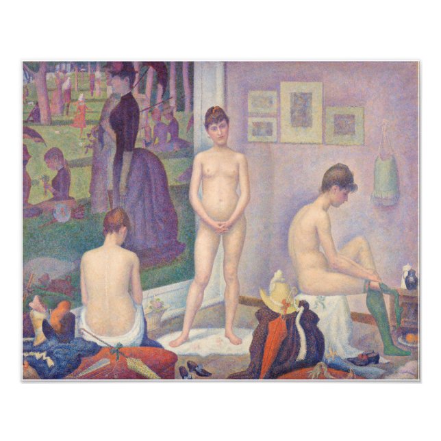 Georges Seurat - Modellerna Fototryck (Framsidan)