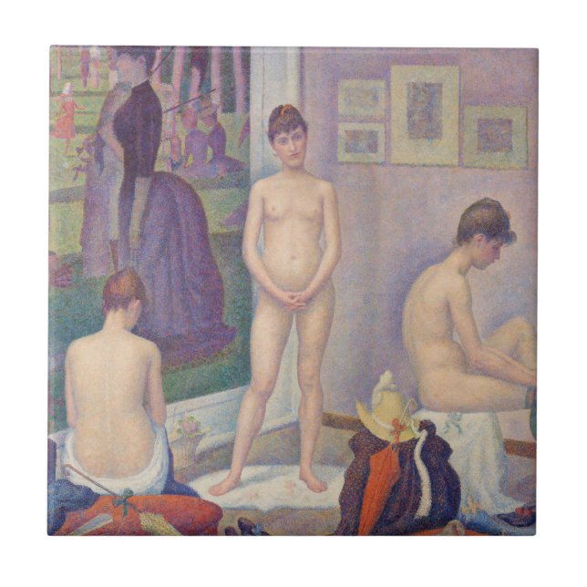Georges Seurat - Modellerna Kakelplatta (Framsidan)