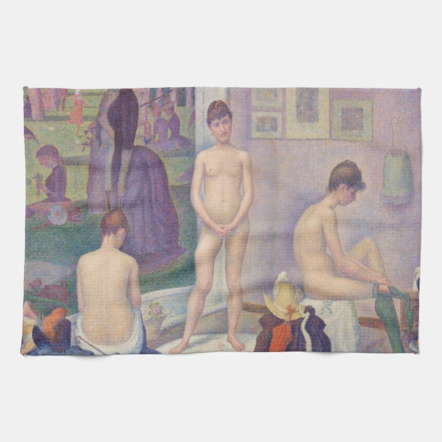 Georges Seurat - Modellerna Kökshandduk (Horisontell)