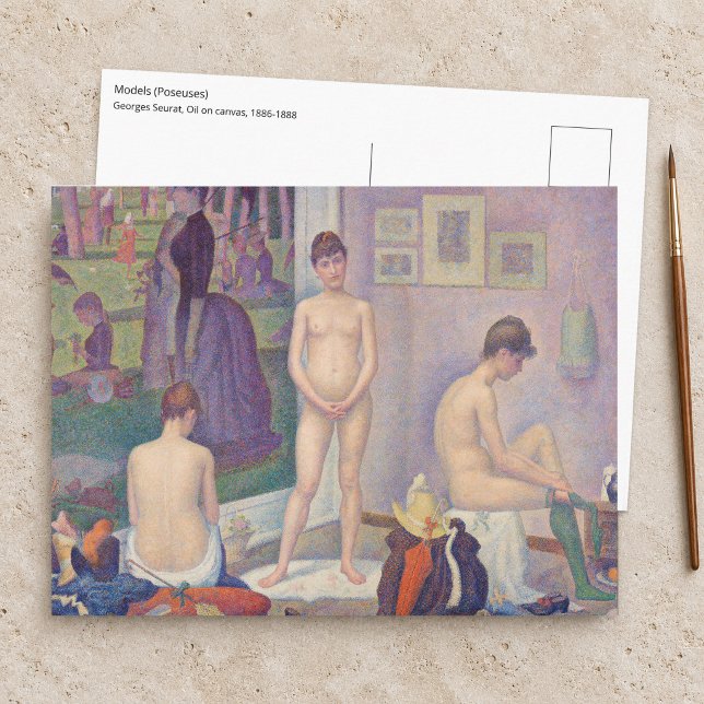 Georges Seurat - modellerna Vykort (Skapare uppladdad)