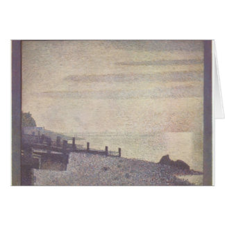 Georges Seurat- mun av Seinen på Honfleur Hälsningskort