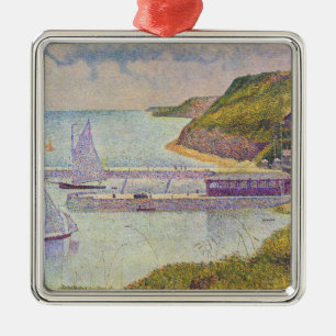 Georges Seurat - Port-en-Bessin vid högvattenlinje Julgransprydnad Metall