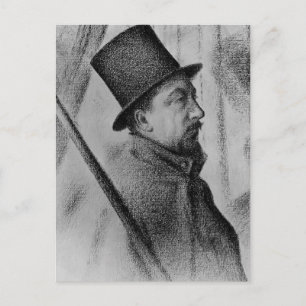 Georges Seurat-Porträtt vid Paul Signac Vykort