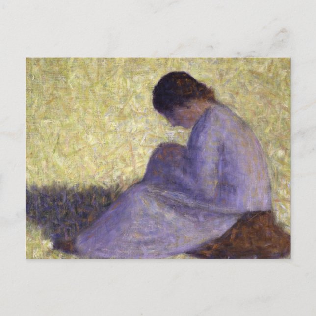 Georges Seurat - Seated Woman Vykort (Framsida)