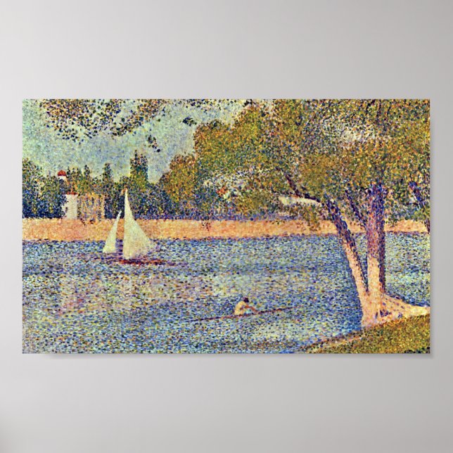 Georges Seurat - Seine at CourbevoieGeorges Se Poster (Framsidan)