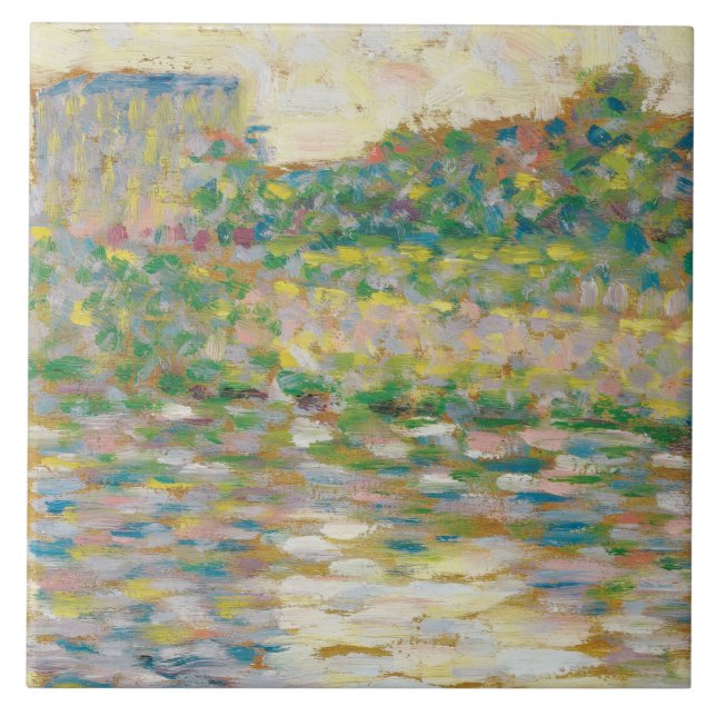 Georges Seurat - Seine vid Courbevoie Kakelplatta (Framsidan)