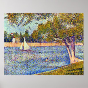 Georges Seurat Seinen och laen stora Jatte Poster