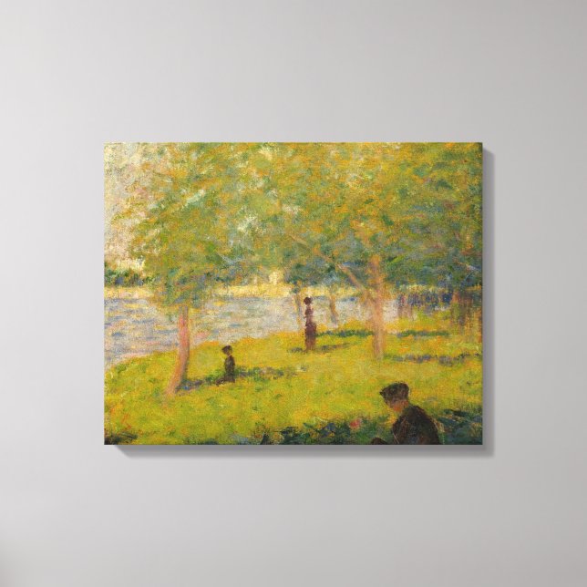 Georges Seurat - Studie för A Söndag på La Grande Canvastryck (Framsida)