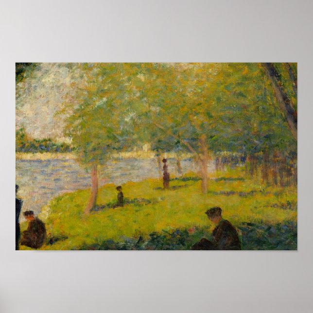 Georges Seurat - Studie för A Söndag på La Grande Poster (Framsidan)