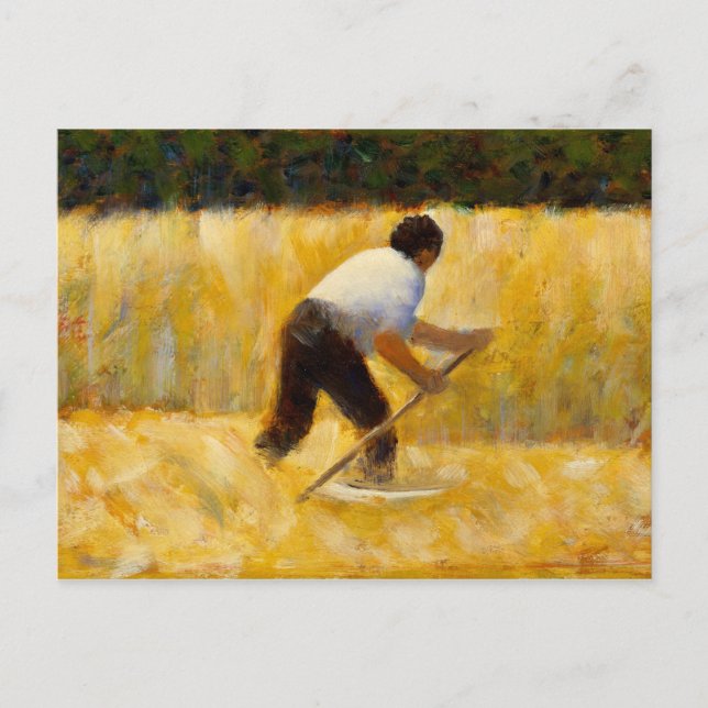 Georges Seurat - The Mower Vykort (Framsida)