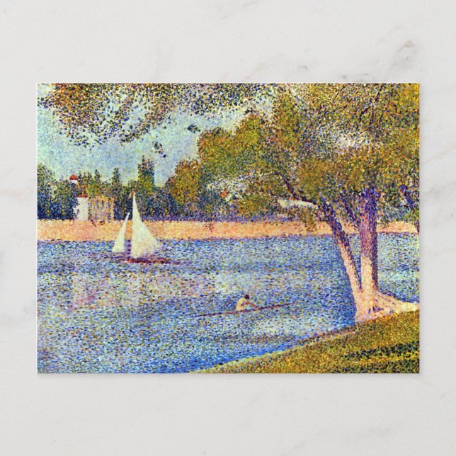 Georges Seurat the Seine and la Grande Jatte Vykort (Framsida)