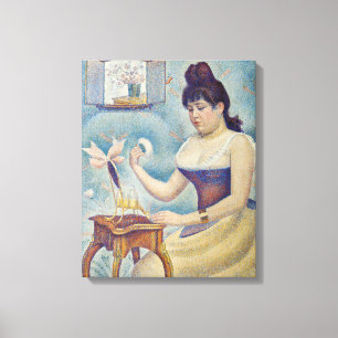 Georges Seurat - Ung kvinna pudrar sig Canvastryck