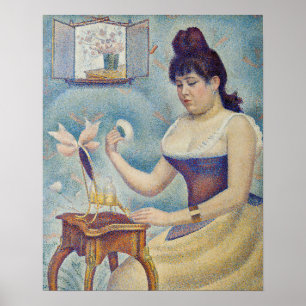 Georges Seurat - Ung kvinna som pudrar sig Poster