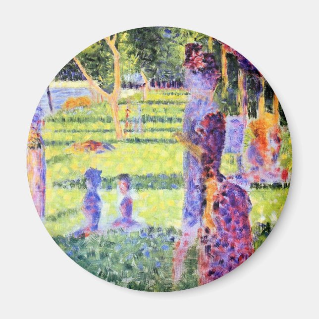 Georges Seurat, Vintage Pointillism Magnet (Framsidan)