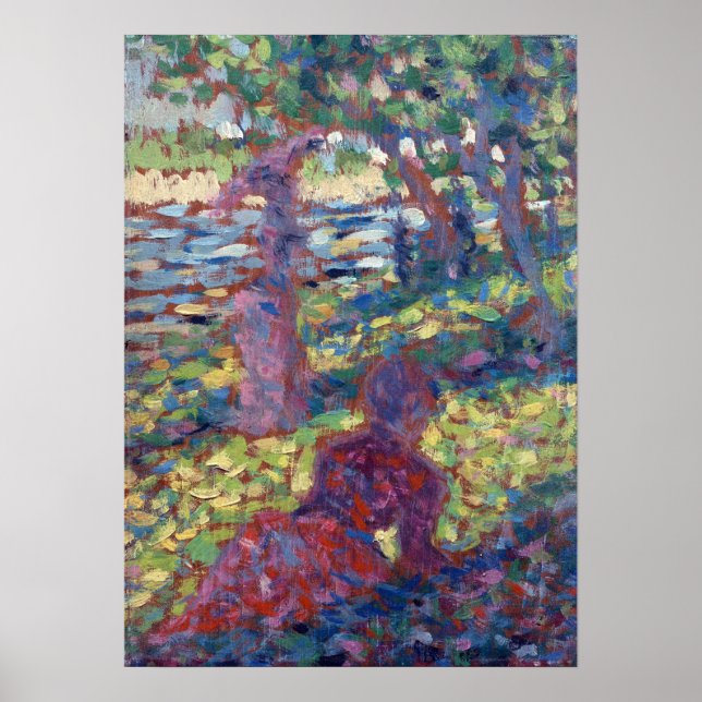 Georges Seurat Woman i en park Poster (Framsidan)