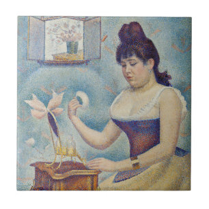 Georges Seurat - Young Woman Powdering Herself Kakelplatta